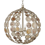 Люстра в форме шара с декором из круглых декоративных элементов Bright Shell Discs варинант исполнения - 2 | Loft Concept в Челябинске