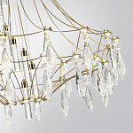 Люстра подвесная из металла с хрустальными прозрачными подвесками Quasar 81 варинант исполнения - 7 | Loft Concept в Челябинске