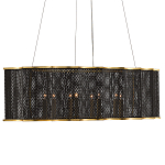 Люстра овальная в сочетании черного и золотого цвета Mesh Lighting варинант исполнения - 4 | Loft Concept в Челябинске