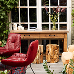 Деревянная консоль с двумя ящиками Pio Wooden Console варинант исполнения - 2 | Loft Concept в Челябинске