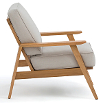 Кресло с каркасом из массива дуба Deniaud Oak Beige Armchair варинант исполнения - 3 | Loft Concept в Челябинске