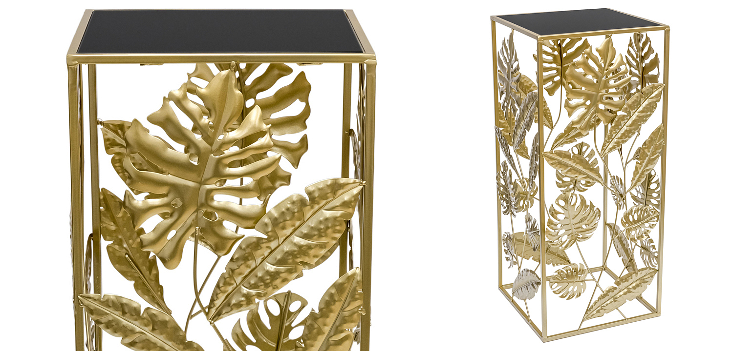 Подставка Tropical Gold Leaves Stand M Подставка Tropical Gold Leaves Stand M - Loft-Concept в Челябинске