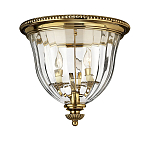 Потолочный светильник цвета латунь с прозрачным плафоном в форме чаши Hinkley варинант исполнения - 8 | Loft Concept в Челябинске