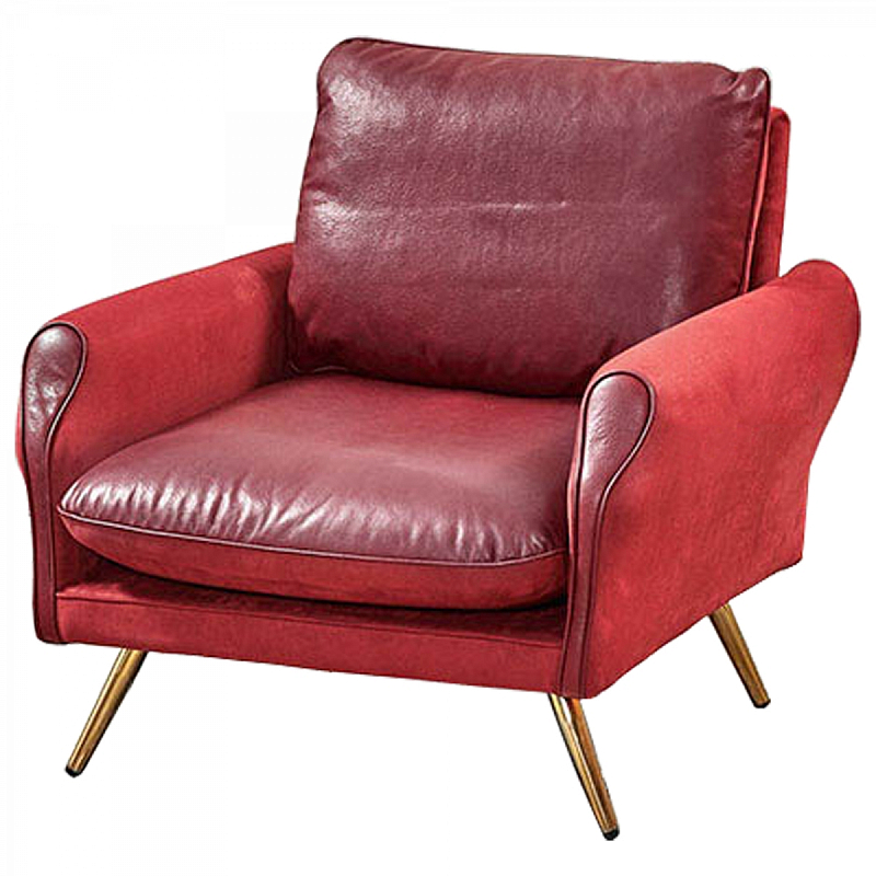 Кресло Arnaldo Chair Красный Золотой Кресло Arnaldo Chair Красный Золотой в Челябинске | Loft Concept