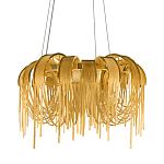 Люстра подвесная круглая с изогнутыми металлическими дугами и ниспадающими цепочками 65 см Atlantis Chain варинант исполнения - 1 | Loft Concept в Челябинске