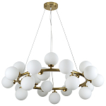 Кольцевая люстра с белыми стеклянными  плафонами в форме шара Berries Chandelier варинант исполнения - 2 | Loft Concept в Челябинске