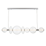 Подвесной светильник линейный с прозрачными стеклянными шарами разного диаметра Eurofase варинант исполнения - 3 | Loft Concept в Челябинске