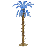 Торшер Glass Decorated Palm Floor Lamp Blue Листья Пальмы  варинант исполнения - 6 | Loft Concept в Челябинске