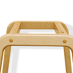 Барный стул со спинкой и мягкой обивкой с ромбами на 4-х деревянных ножках Голубой Велюр Ava Charm варинант исполнения - 5 | Loft Concept в Челябинске