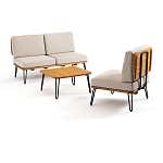 Двухместный диван из акации без подлоконтиков Amra варинант исполнения - 2 | Loft Concept в Челябинске