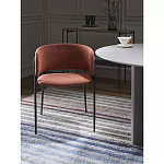 Стул полукруглый мягкий с буклированной обивкой Chair with Boucle Upholstery варинант исполнения - 3 | Loft Concept в Челябинске