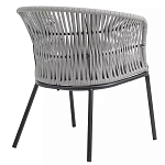 Кресло с декоративным плетением на спинке и подлокотниках Armchair Weaving варинант исполнения - 3 | Loft Concept в Челябинске