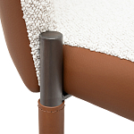 Стул мягкий с обивкой из рогожки и экокожи Contrasting Performance варинант исполнения - 2 | Loft Concept в Челябинске