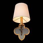 Бра с белым текстильным абажуром и фигурным основанием с зеркальной вставкой Vitorino варинант исполнения - 4 | Loft Concept в Челябинске