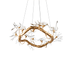 Люстра подвесная с прозрачными стеклянными птичками на ветвях Диаметр 80 см Serip Voa варинант исполнения - 7 | Loft Concept в Челябинске