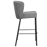 Стул барный серый с широкой закругленной спинкой Bar Chair Gray варинант исполнения - 1 | Loft Concept в Челябинске