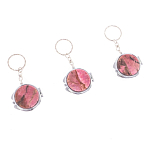 Зеркало брелок складное двухстороннее из натурального камня Родонит Stone Mirrors варинант исполнения - 8 | Loft Concept в Челябинске