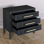 Тумба Primo  с тремя ящиками шпон Черный дуб варинант исполнения - 4 | Loft Concept в Челябинске