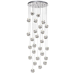 Люстра каскадня с 27-ю прозрачными шарообразными подвесами Bubbles Bocci варинант исполнения - 4 | Loft Concept в Челябинске