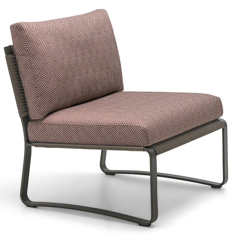 Дизайнерское уличное кресло на металлическом каркасе PHOENIX Armchair Графитовый Коричневый Серый в Челябинске | Loft Concept 