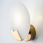 Бра с плафоном из камня в форме диска Ricci Stone Wall Lamp варинант исполнения - 3 | Loft Concept в Челябинске