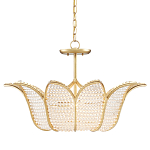 Люстра в форме тюльпана с лепестками из прозрачных стеклянных бусин Hanging Flowers варинант исполнения - 2 | Loft Concept в Челябинске