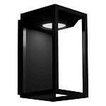 Уличный настенный светильник прямоугольной формы черного цвета Geometric Glow варинант исполнения - 1 | Loft Concept в Челябинске