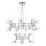 Люстра подвесная с двумя ярусами и 24-ю рельефными прозрачными плафонами из стекла Perforated Glass Bubbles варинант исполнения - 2 | Loft Concept в Челябинске