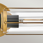 Бра для ванных комнат горизонтальное с 2-мя прозрачным цилиндрическим плафонами на круглом основании Hinkley варинант исполнения - 4 | Loft Concept в Челябинске