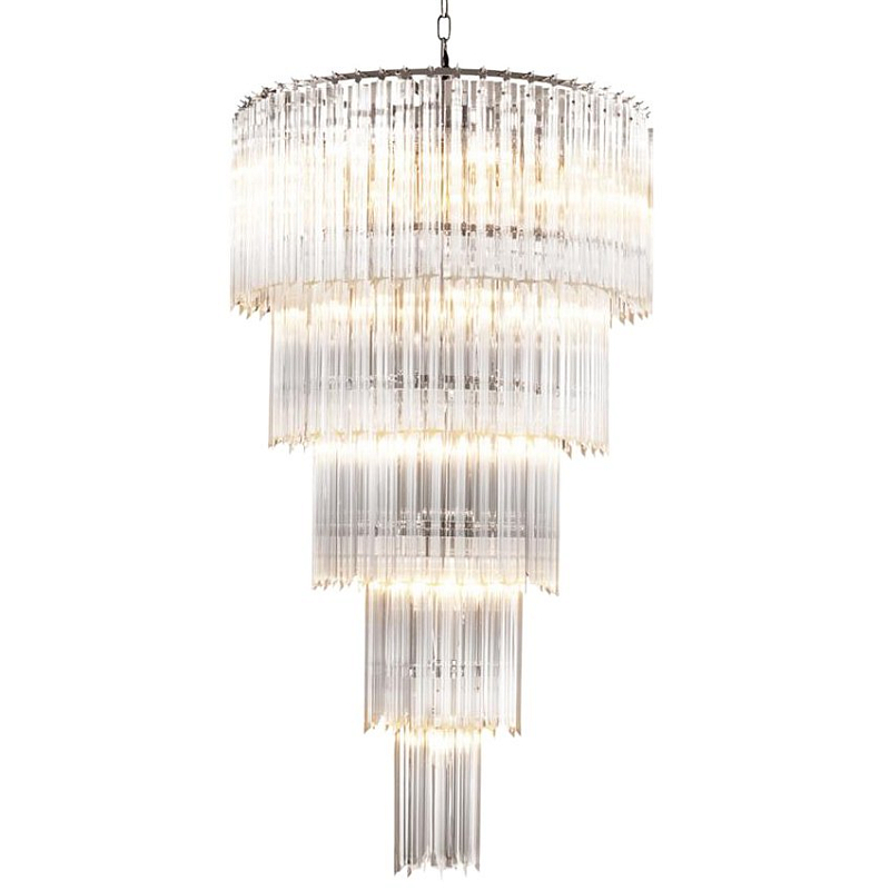 Люстра Chandelier Alpina L Никель Прозрачный (Transparent) Люстра Chandelier Alpina L Никель Прозрачный (Transparent) в Челябинске | Loft Concept