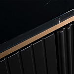 Комод черный округлой формы с рельефным фасадом Black Cut варинант исполнения - 4 | Loft Concept в Челябинске