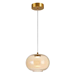 Подвесной светильник с янтарным рифленым стеклянным плафоном Ferm Living варинант исполнения - 1 | Loft Concept в Челябинске