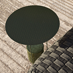 Дизайнерский круглый кофейный стол из металла с мраморным декором PANNA COTTA Coffee Table варинант исполнения - 4 | Loft Concept в Челябинске