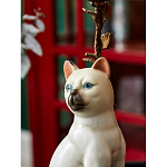 Подсвечник в виде кошки из фарфора с бронзовыми элементами Paradise Cat варинант исполнения - 8 | Loft Concept в Челябинске