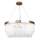 Люстра подвесная со стеклянными подвесками в виде перекрученных трубочек Nembus варинант исполнения - 1 | Loft Concept в Челябинске