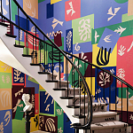 Обои ручная роспись в стиле Арт-деко Jazz Special Colourway on dyed silk with embroidery варинант исполнения - 1 | Loft Concept в Челябинске