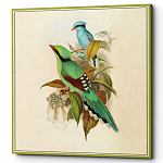 Постер на холсте с изображением птиц и цветов Blooming Birds Poster варинант исполнения - 6 | Loft Concept в Челябинске