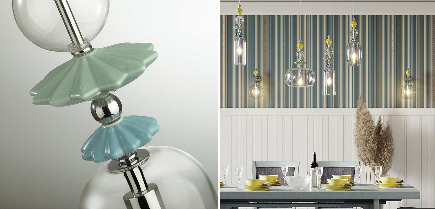 Подвесной светильник Iris Glas hanging lamp candy C chrome Подвесной светильник Iris Glas hanging lamp candy C chrome - Loft-Concept в Челябинске