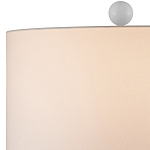 Настольная лампа белая с тканевым абажуром в форме цилиндра Morphing варинант исполнения - 2 | Loft Concept в Челябинске