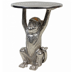 Столик с подстольем в виде обезьянки Bombay Nickel варинант исполнения - 1 | Loft Concept в Челябинске