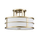 Потолочный светильник с белым матовым абажуром в металлическом каркасе Feiss варинант исполнения - 1 | Loft Concept в Челябинске