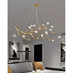 Люстра в виде золотой ветки с цветами Glass Flower Pendant Light варинант исполнения - 6 | Loft Concept в Челябинске