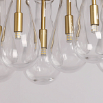 Люстра с 9-ю прозрачными стеклянными плафонами в форме капли Lucid Rain  варинант исполнения - 7 | Loft Concept в Челябинске