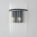 Бра со стеклянными прозрачными трубками и черным металлическим каркасом Nembus варинант исполнения - 3 | Loft Concept в Челябинске