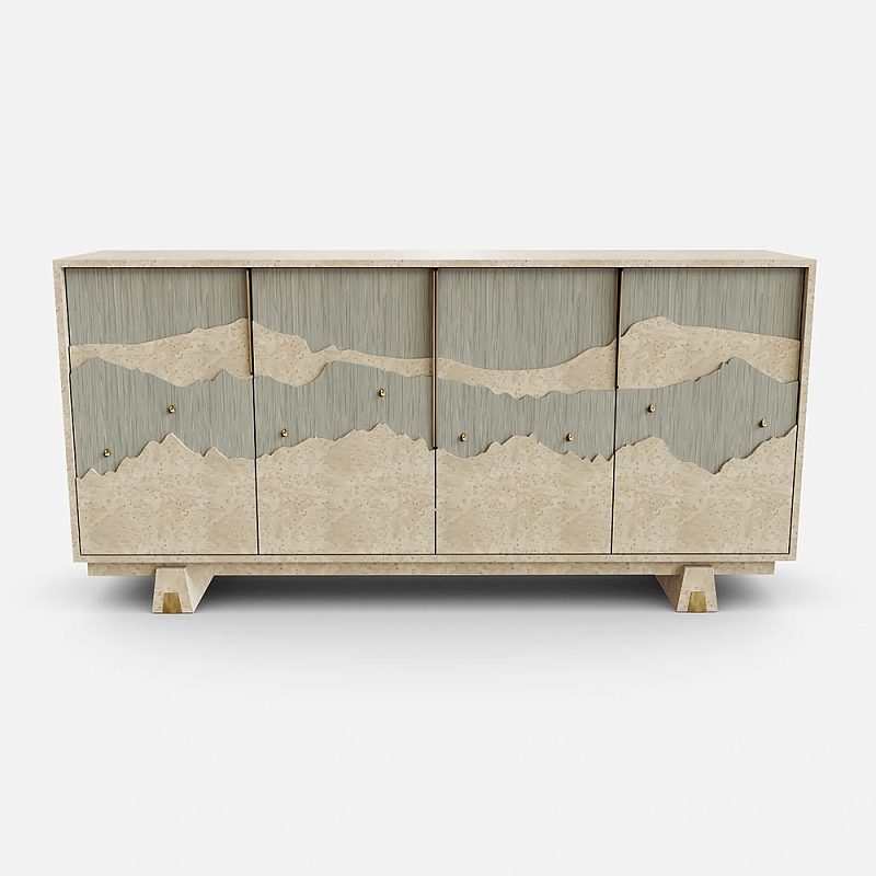 Буфет Okinawa Taupe Large Бежевый Серый Золотой в Челябинске | Loft Concept 