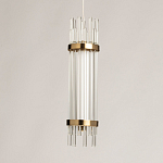 Подвесной светильник с цилиндрическим плафоном из прозрачных стеклянных трубок Nembus варинант исполнения - 3 | Loft Concept в Челябинске