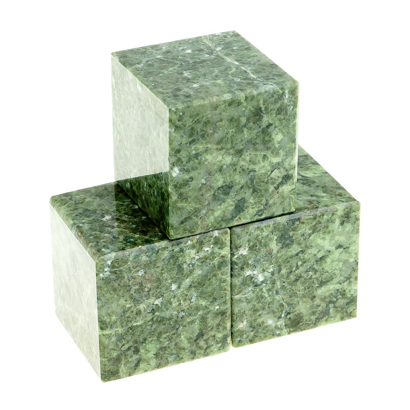 Камни для охлаждения виски из натурального камня жадеит Natural Stone Cube Зеленый в Челябинске | Loft Concept 