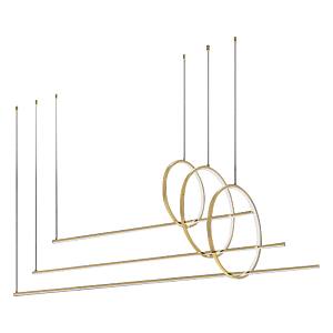 Дизайнерский Подвесной Светильник Ursa Geometric Ring Lamp 3 кольца