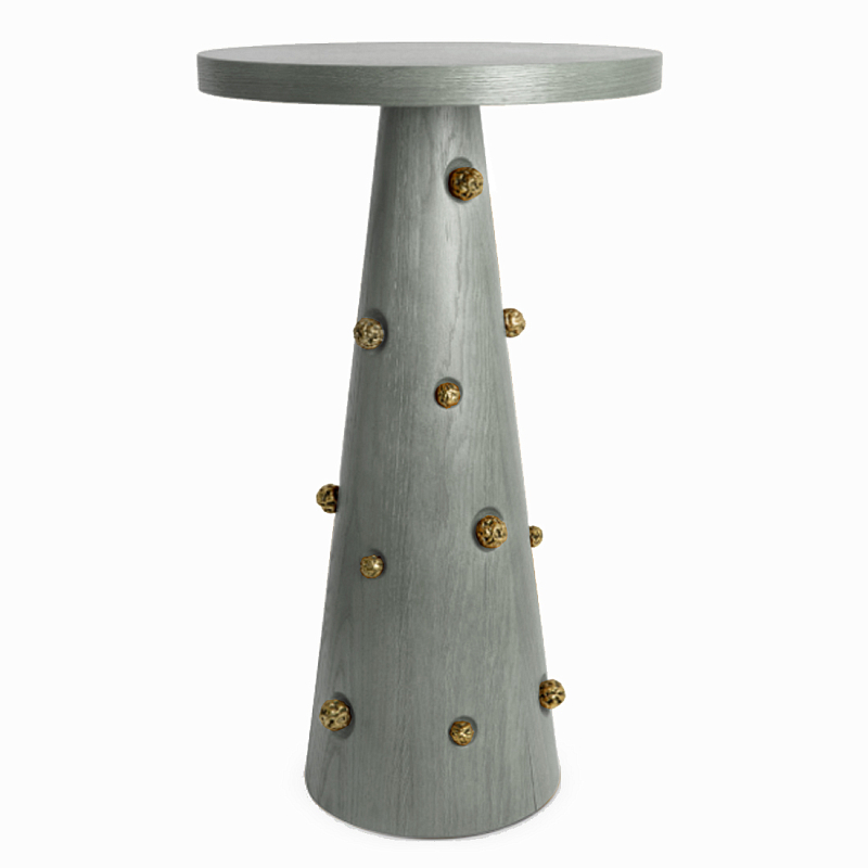 Приставной столик Okinawa Taupe Side table Серый Золотой в Челябинске | Loft Concept 