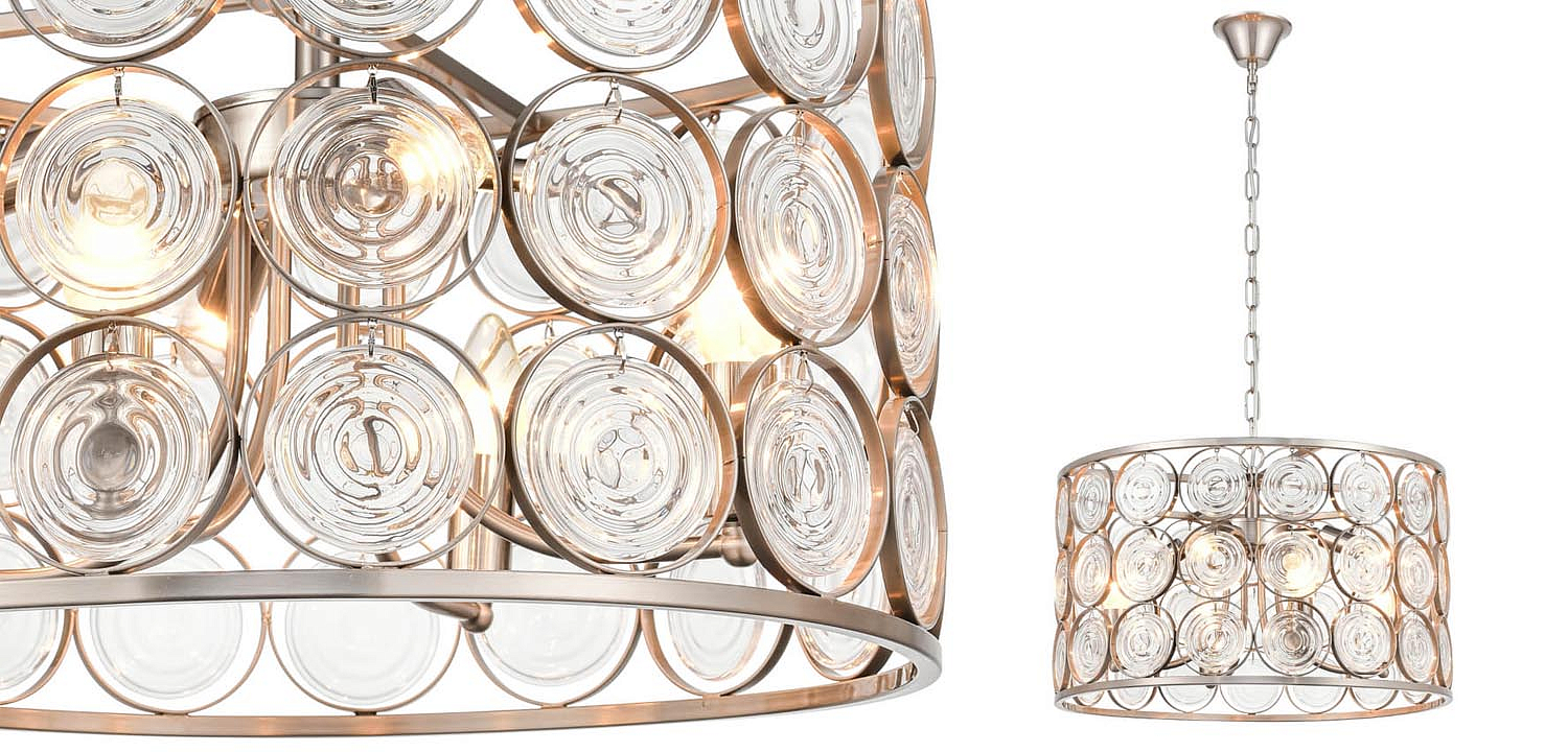 Люстра Edalina Chandelier nickel satin 50 Люстра Edalina Chandelier nickel satin 50 - Loft-Concept в Челябинске